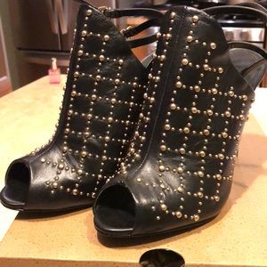 Schutz gold studded heels